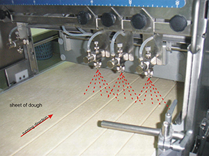 Custom Spray Nozzle Solutions - Dough Moistening 