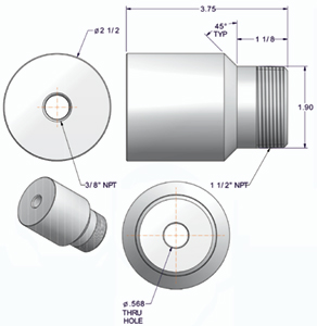 Custom Spray Nozzle Solutions - Special Gas Cooling Adapter