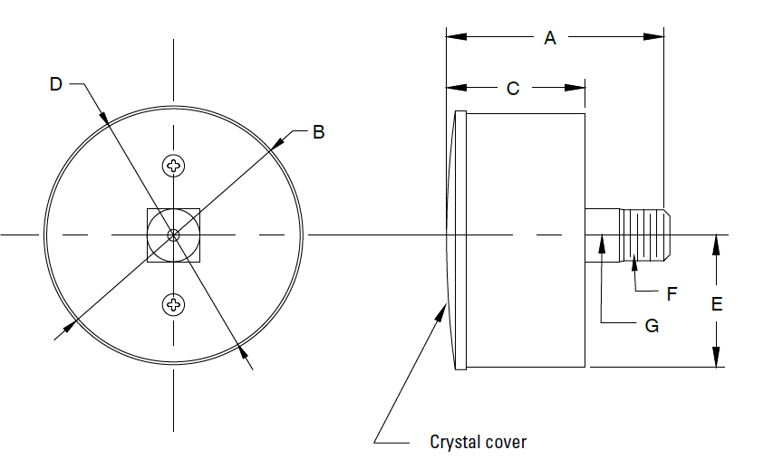 Low Pressure Gauge 251LPB Diagram