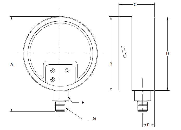 Low Pressure Gauge 400LPSS Diagram