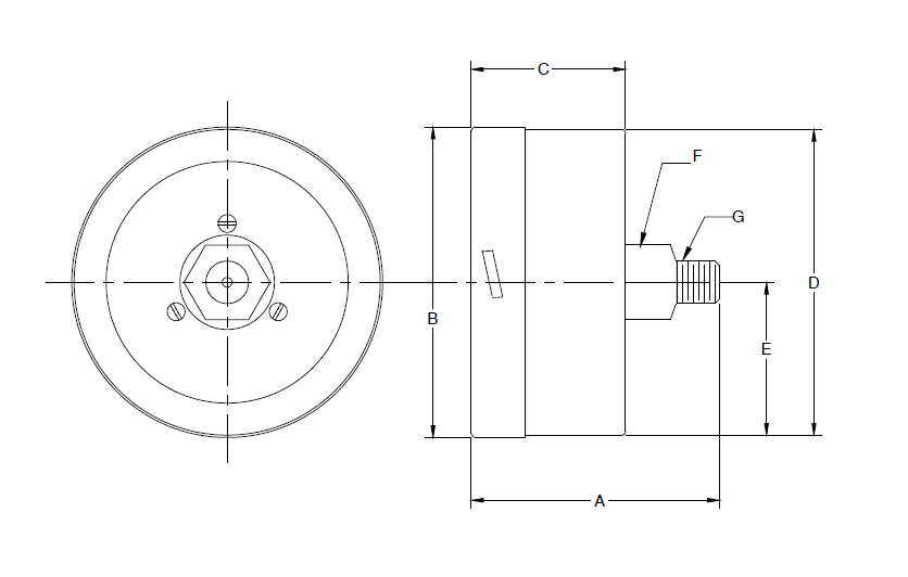 Low Pressure Gauge 401LPSS Diagram