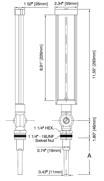 Multi Angle Thermometer 9 in Diagram