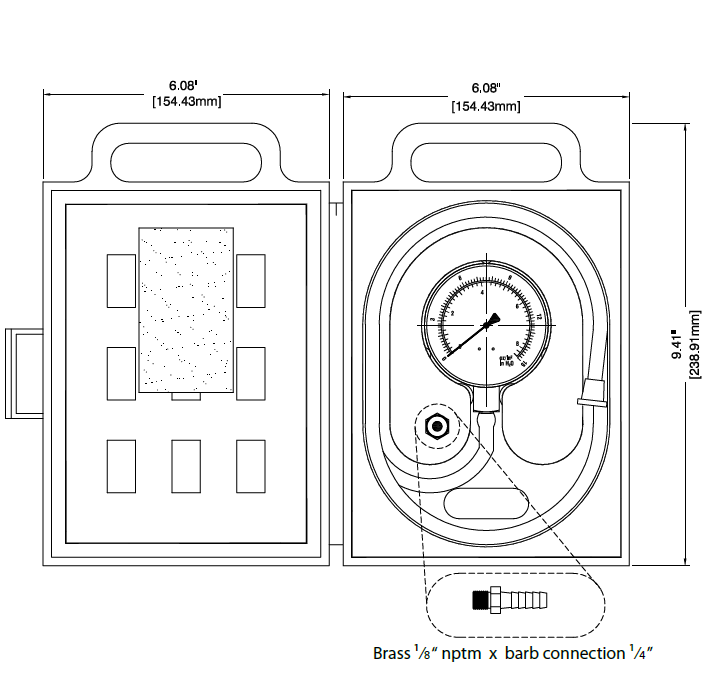 Portable Low Pressure Test Kit - TKLP - Diagram