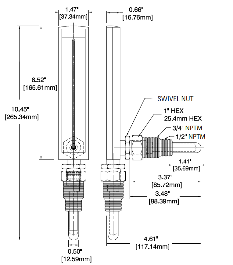 Thermometer IT500A and IT500S Diagram