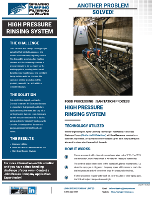 High Pressure Rinsing System