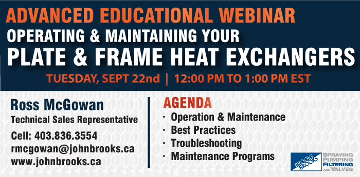 Operating and Maintaining your Plate and Frame Heat Exchangers