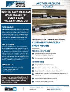 Custom Easy to clean Spray Header