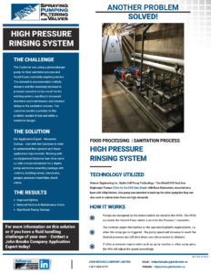 High Pressure Rinsing System with Hydra-Cell Pumps Case Study