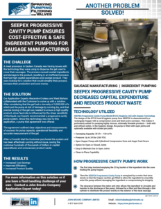 Case Study - SEEPEX BTCS Food Pump