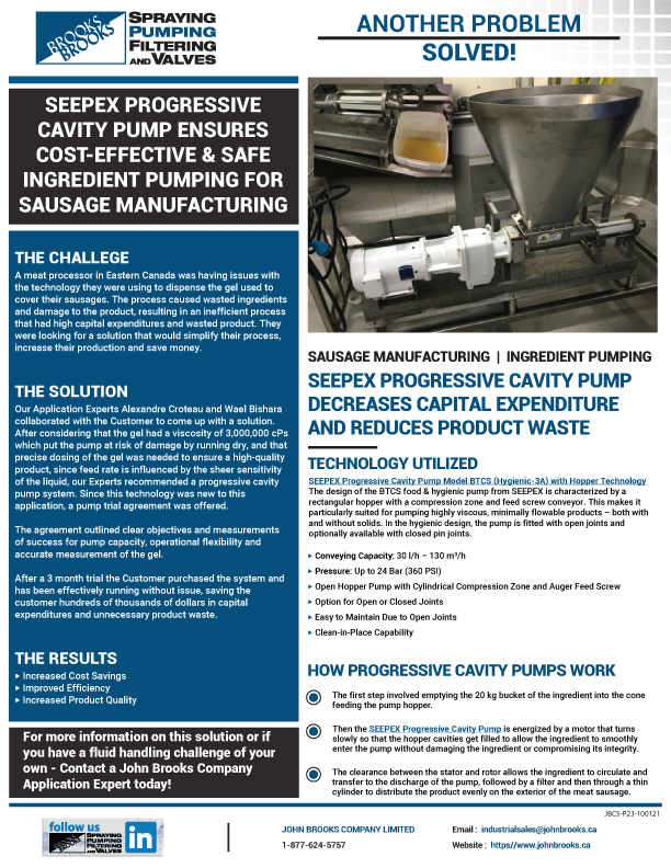 Case Study - SEEPEX BTCS Food Pump